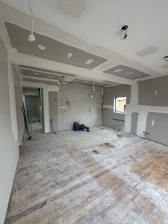 Mid-project fit-out bringing structural framing into alignment.