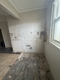 Masonry preparation for the new external operable window penetration.
